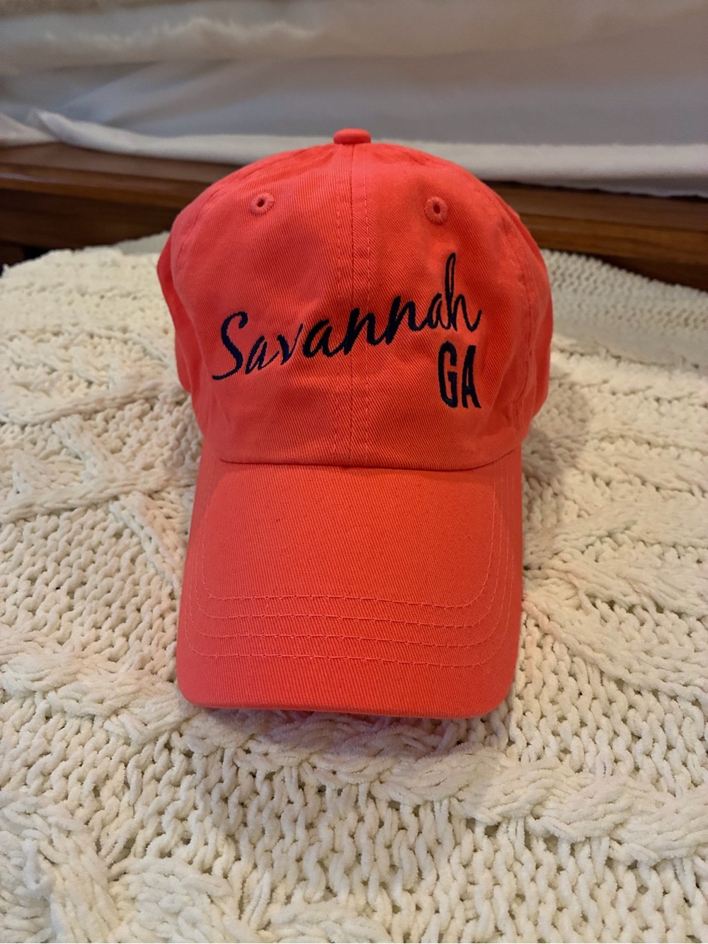 Savannah GA Coral Baseball Cap